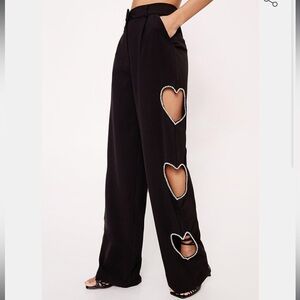 Heart Cutout Trousers